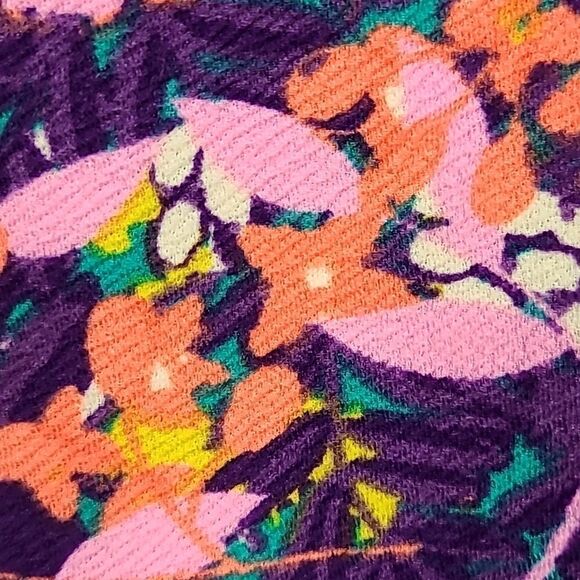 NWT LuLaRoe 2X Cassie Bodycon Skirt Pink Floral Jacquard Stretch Straight Pencil - Picture 4 of 9